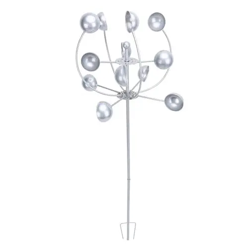 Produktbild: BEIJIALY Metall-Windspiel, Garten-Rotator, Rotierende Windmühle, Garten-Windspiel, 360 Grad Drehbar, Drehbare Windmühle, Dekorationen mit Pfahl für Garten, Hinterhof, Veranda,