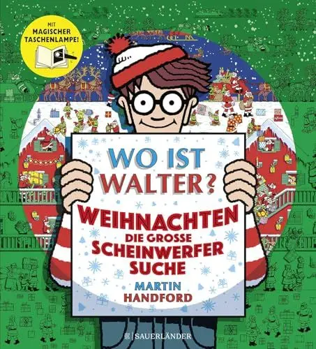 Produktbild: Wo ist Walter? Weihnachten – die große Scheinwerfersuche: Mit magischer Taschenlampe │ Wimmelbuch für die Weihnachtszeit (spannende Beschäftigung für die Adventszeit)