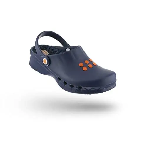 Produktbild: WOCK NUBE mit Einlage, Damen Arbeit Clogs, Unisex - Mann Frau Clog mit Fersenriemen, Sehr leicht - Hergestellt in Portugal