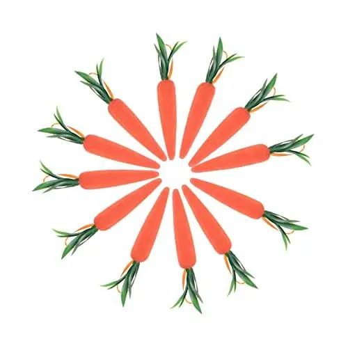 Produktbild: WOFASHPURET 18 Stücke Ostern Karotten Dekorationen Künstliche Schäume Karotten Helle Orange Farbe Karotte Ostern Dekorationen Für Party