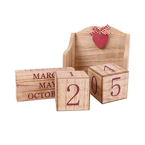 Produktbild: WOFASHPURET Kalender Aus Holz Im Rustikalen Stil Dekorative Verzierung für Fotografie-requisiten