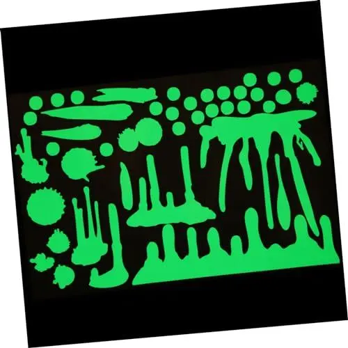 Produktbild: WOFASHPURET 1blatt Halloween Fensteraufkleber Bloody Design Für Gruselige Dekoration Selbstklebend Und Leuchtend Im Dunkeln Für Partys Und Feiertage