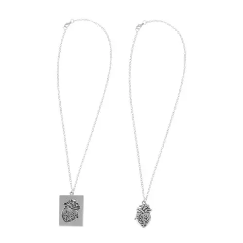 Produktbild: WOFASHPURET 1 Herzketten Herzanhänger Puzzle passende Halskette bescherung weihnachten weinachts unikal schmuck anhänger Halsanhänger aus Legierung Halsanhänger Silver