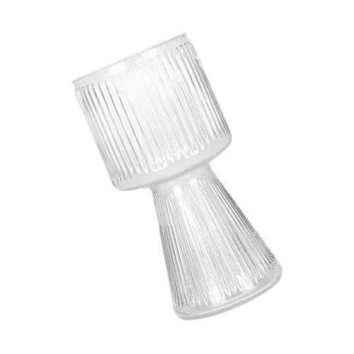 Produktbild: WOFASHPURET 1stück Kleine Glasvase Für Moderne Tischdekoration Transparente Blumenvase Für Zuhause Büro Und Hochzeit Für Hydrokultur Und Frische Blumenarrangements