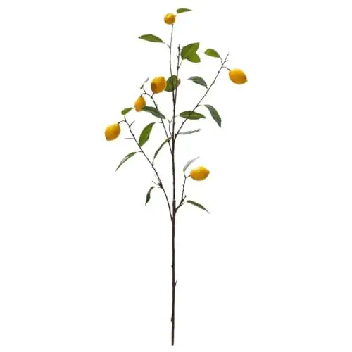 Produktbild: WOFASHPURET 1stk Hochzeitsdeko Wohnkultur Kunstpflanze Einmachgläser Simulierte Dekoration Von Haushaltspflanzen Kurze Zweig-Zitronen-fruchtverzierung Getrocknete Blumen Dekorationen