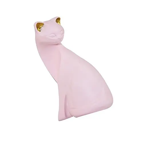 Produktbild: WOFASHPURET 1stück Titel Niedliche Katzenfigur Aus Hochwertigem Harz Rosa Tierornament Für Kreative Wohn Und Büroschmuck Für Katzenliebhaber Und Garten-Dekoration