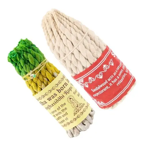 Produktbild: WOFASHPURET 2 Räucherstäbchen Aus Nepal Aromatherapie-räucherstäbchen Weihrauchseil Duft Weihrauch Nepal-seilschnur Salbeischnur-weihrauch Duftschnur-weihrauch Sandelholz Papier Spa Yoga-Seil