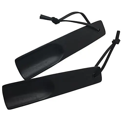 Produktbild: WOFASHPURET 2 Stück Schuhlöffel，Kurz Schuhanzieher, Schuhanzieher Holz, Kurzer Griffl, Klein 16cm, Heim Schuhlöffel Reise FüR Herren, Damen, Kinder, Senioren, Ideal FüR Zuhause Und Reisen
