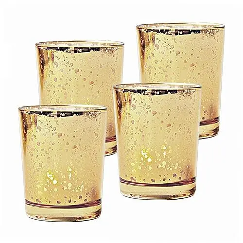 Produktbild: WOFASHPURET Teelichthalter Set 4 Stück Glas Teelichthalter Überzug Für Hochzeit Party Home Decor