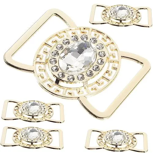 Produktbild: WOFASHPURET 5stücke Teiliges Gürtelschnallen Für Damen Rhinestone Dekorative Metallschnalle Für Gürtel Leicht Robust Und Komfortabel Für Jeden Anlass