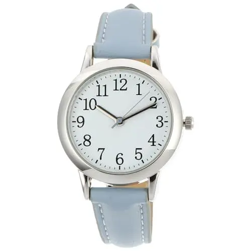 Produktbild: WOFASHPURET Modische Damen-freizeituhr Pu-lederarmband und Edelstahlschnalle Quarz-Armbanduhr für Den Täglichen Gebrauch