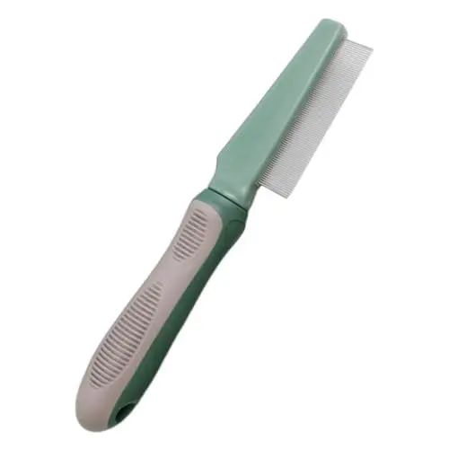 Produktbild: WOFASHPURET Hundekamm Für Langhaarige Kurzhaarige Haustiere Entwirrkamm Mit Feinen Metallzähnen Ergonomisch Für Sanfte Fellpflege Und Massage Für Und