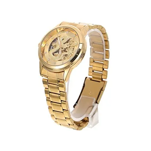 Produktbild: WOFASHPURET Herrenuhr - wasserdichte Armbanduhr Automatikuhren Silberne Uhren Für Herren Achten Sie Auf Männer Edelstahluhr Rostfreier Stahl Aushöhlen Mann Mechanische Uhren