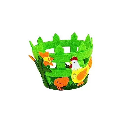Produktbild: WOFASHPURET Osterkorb Ostern Zaunkorb Osterkörbchen aus Vliesstoff Tier Handtasche