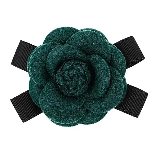 Produktbild: WOFASHPURET Schleifen Brosche Simulationsblumenbrosche Accessoires Für Hochzeitskleidung Bogen Hochzeitsbedarf Hochzeitsdekorationen Für Die Zeremonie Schleife Corsage Künstliche Wolle Black