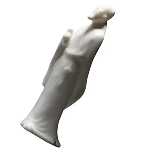 Produktbild: WOFASHPURET Schmücken Kabinett Statue Ornament Dichter Figur Schmuck Porzellanfigur Ohne Phase Miniaturornamente Figur des Chinesischen Dichters Töpferdekor Weiß Kleiner Mönch Schreibtisch