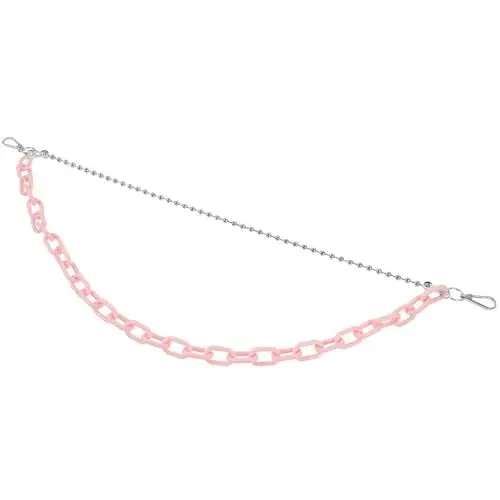 Produktbild: WOFASHPURET Taillenkette Schmuck rockige Hosenkette Brieftasche Kettengürtel bunte Hosenkette gotische Hosenketten körperketten Kreuzkette Taillenkette aus Metall Hip-Hop-Hüftkette Rosa