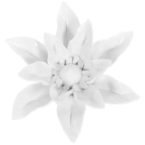 Produktbild: WOFASHPURET Wandblume Aus Keramik, Keramik-Blumen-Wanddekoration, KüNstliche 3D-Wandblumen für die Wand Wanddekoration Tischdekoration HäNgende Skulpturen Wohnzimmer, Flur, Schlafzimmer 12cm