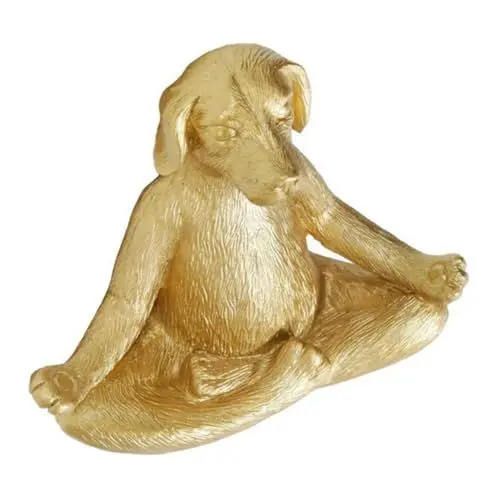 Produktbild: WOFASHPURET Yoga Hund Figur Aus Kunstharz Für Und Garten Dekoration Tisch Statue Meditations Skulptur Hundefigur