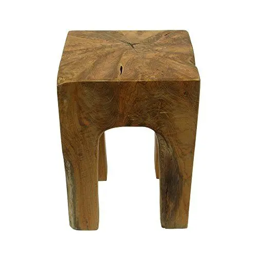 Produktbild: wohnfreuden Teakholz Hocker 4 eckig geschliffen ca. 29x29x40 cm Beistelltisch