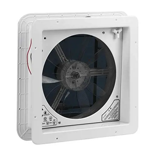 Produktbild: Wohnmobil-Dachventilator, Wohnmobil-Entlüftungsventilator, ABS, 2-Wege-Luftbelüftung, Wohnmobil-Deckenventilator mit Fernbedienung für Wohnmobil, Wohnwagen, Bus, Badezimmer (24V