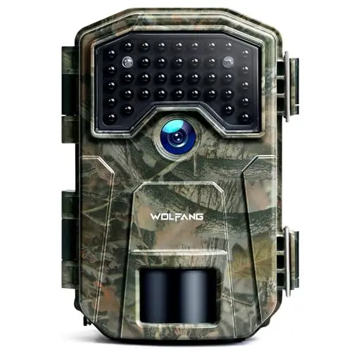 Produktbild: WOLFANG Wildkamera, 36MP 2K Jagdkamera mit 940nm kein Glühen Nachtsicht mit 2.4'TFT Display, Beleuchtete Tasten, IP66 Wasserdicht für die Jagd Wildlife Scouting Garten Haus Sicherheit