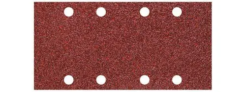 Produktbild: wolfcraft 10 Haft-Schleifstreifen für Holz und Metall 93 x 185 mm I 1766000 I Körnung 40 I für Schwingschleifer I gelocht für Staubabsaugung