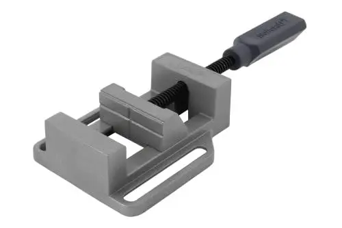 Produktbild: wolfcraft Schraubstock Simplex 60 I 3412099 I Spannbacke mit horizontalen und vertikalen V-Nuten zum Spannen von Rundmaterial