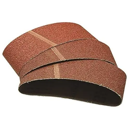 Produktbild: wolfcraft 3 Gewebe-Schleifbänder 100 x 610 mm I 1864000 I Körnung 180 I für Bandschleifer I für Holz und Metall I Korund
