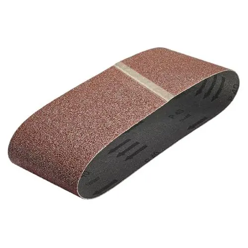 Produktbild: wolfcraft 3 Gewebe-Schleifbänder 60 x 400 mm I 1950000 I Körnung 40 I für Holz und Metall, Farbe und Lack I für Bandschleifer I Korund