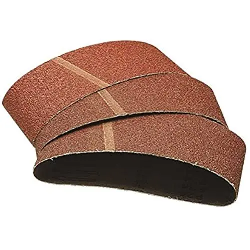 Produktbild: wolfcraft 3 Gewebe-Schleifbänder 75 x 533 mm I 1919000 I Körnung 24 I für Holz und Metall, Farbe und Lack I für Bandschleifer I Korund