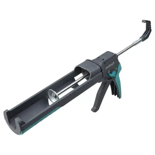 Produktbild: wolfcraft MG 400 Kartuschenpresse - 4354000 - Ergonomisch mit Griffweitenverstellung - 180 kg Auspressdruck für Klebstoff, Silikon und Acryl aus 310-ml-Kartuschen