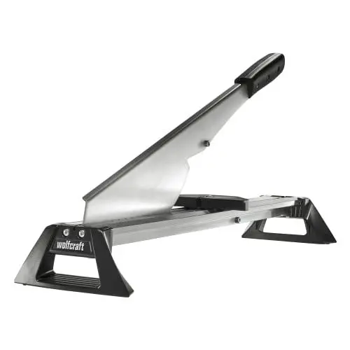 Produktbild: Wolfcraft 6937000 Laminatschneider LC 600 | Schneidegerät für Laminat von bis zu 46,5 cm Breite | Max. Schnittstärke: 11 mm | Ideal für Standard-Verlegearbeiten