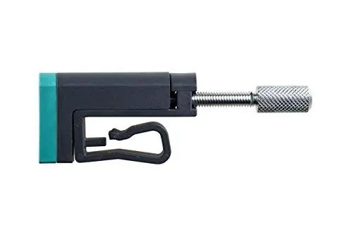 Produktbild: wolfcraft Kantenspanner im 2er Set 3037000 – Zubehör für Schienenzwingen – Ideal für An- bzw. Umleimer und zum Punktspannen – Max. Spannweite 24mm, Grau, Max. Spannweite 24