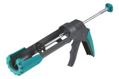 Produktbild: wolfcraft MG 200 mechanische Kartuschenpresse 4352000, Ergonomische Kartuschenpistole mit gummiertem Handgriff & drehbarer Griffhülse, Für 310 ml Kartuschen geeignet
