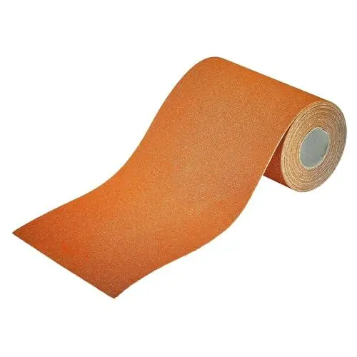 Produktbild: wolfcraft Schleifpapierrolle für Holz/Metall 5 m x 115 mm I 1772000 I Zum Schleifen von Holz- und Metalloberflächen Körnung 80