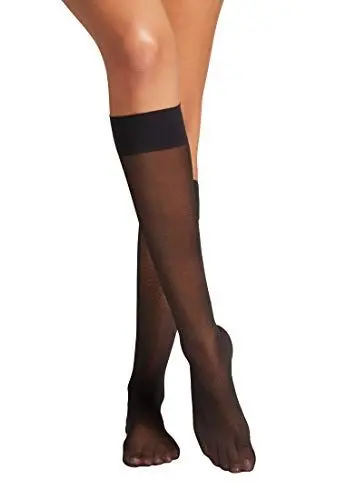 Produktbild: Wolford Damen Satin Touch 20 Knee-Highs Kniestrümpfe, 20 DEN, Schwarz (Black 7005), Small