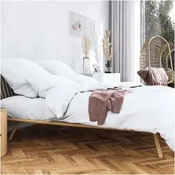 Produktbild: Wolkenfeld Bettwäsche 135x200 Baumwolle Mako-Satin Traumhaft weiches - Oeko-Tex Zertifiziert - Bettwäsche-Set - 1x Bettbezug 135 x 200 + 1x Kissenbezug 80x80 - Weiß