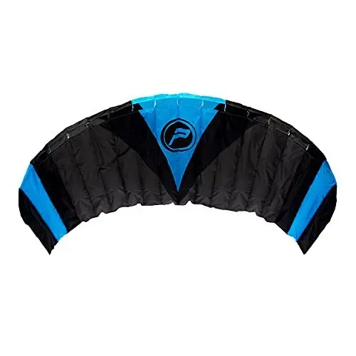 Produktbild: Wolkenstürmer® Paraflex Quad 3.9 (blau) - Vierleiner Lenkmatte für Mountainboard und Buggy, flugfertiger Kite mit 4x18m Dyneemaleinen & Quad-Handles