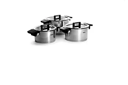 Produktbild: Woll Concept 6tlg., Topf-Set, Induktiv - Geeignet für alle Herdarten, Edelstahl, backofenfest bis zu 200°, silber