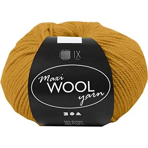 Produktbild: Wolle,Dunkelgelb,L:125m,100g/1Knäuel