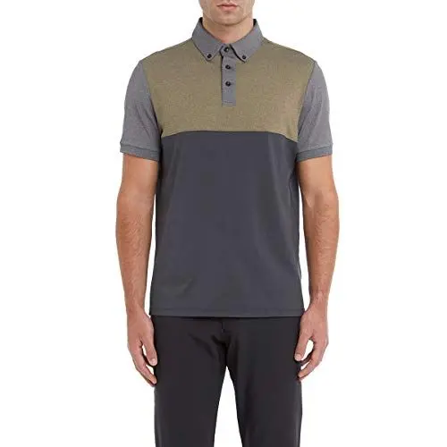 Produktbild: Wolsey Herren Farbblock schnell trocknend Leicht Golf-Polo-Hemd - Military - L