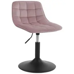 Produktbild: WOLTU 1 X Verstellbarer Sitzhocker Stuhl Esszimmerstuhl Schminkhocker Kommerzieller Shop Mehrzweck 360° Schwenken SamtRosa Sitz 38-49.5cm Hoch