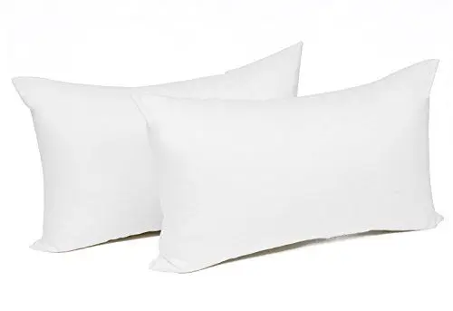 Produktbild: WOLTU 2er Set Kissenbezug 30x50 cm Weiß 100% Baumwolle, Nur Kissenbezug - Kissenbezüge Kopfkissenbezug mit Reissverschluss,Weicher Sofakissenbezug, Doppelpack Dekokissenbezug