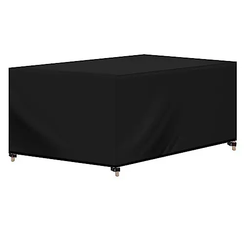 Produktbild: WOLTU Abdeckhaube Gartenmöbel Rechteckig 250x210x90 cm 420D Oxford Gewebe, Wasserdicht Abdeckplane UV-Beständig, Schutzhülle Plane für Möbelsets Gartentisch Sitzgruppe,Schwarz