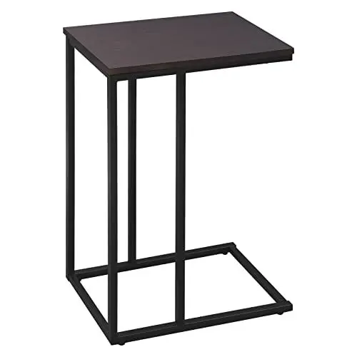 Produktbild: WOLTU® Beistelltisch Kaffeetisch Couchtisch Sofatisch Nachttisch Betttisch Laptoptisch, Gestell aus Metall, Tischplatte aus MDF, 45x25x63,5cm(BxTxH), Dunkelbuche TSG17dc