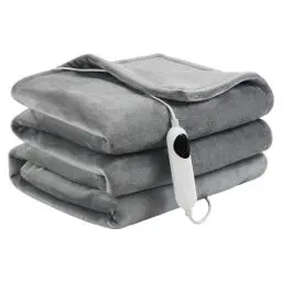 Produktbild: WOLTU Heizdecke 200x180 cm Flanell, Elektrische Wärmedecke, 10 Temperaturstufen Timer 2h/4h/8h, Überhitzungsschutz, Kuscheldecke für Sofa, Bett, Büro