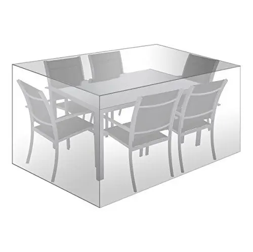 Produktbild: WOLTU Schutzhülle Möbelsets, 242x162x100 cm, Abdeckung für Gartenmöbel, Abdeckhaube aus PE, Plane UV-Beständig wasserabweisend winterfest reißfest, Transparent