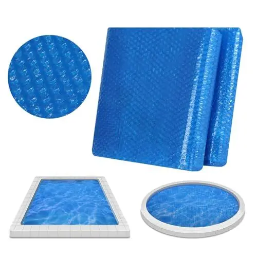 Produktbild: WOLTU Solarabdeckplane Poolabdeckung rund Ø305cm, Solarfolie Solarabdeckung Solarplane UV-beständig zuschneidbar, Noppenfolie Pool, Poolheizung Solar, Blau