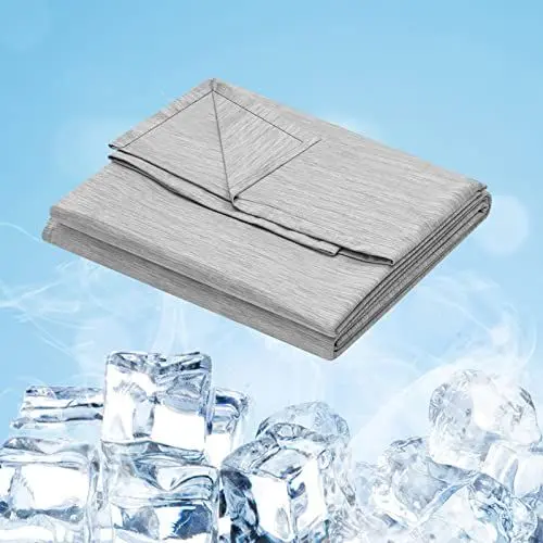 Produktbild: WOLTU Sommerdecke Selbstkühlende Decke Mikrofaser Arc-Chill, Kühldecke mit Q-Max>0.45, Kühl und Hautfreundlich, weiche Sofadecke Reisedecke 150 x 200cm Hellgrau